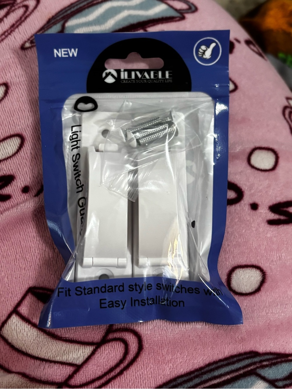 White Light Switch Guard set of 2